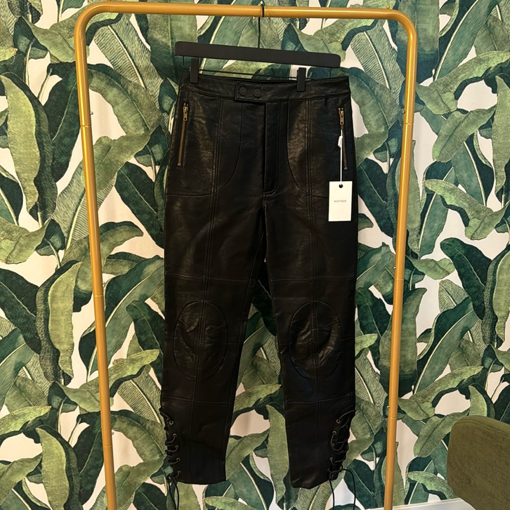 Mother leather pants- STUNNING. NWT size 25